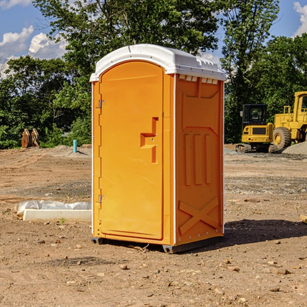 how often are the porta potties cleaned and serviced during a rental period in Nora Springs